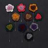 Flairs New York Gentleman's Essentials Premium Handmade Flower Lapel Pin Boutonniere ([Wool Fabric] Red Pink) view 4