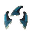 TOPWAYS Fiberglass+Honeycomb Surfboard Fin (3) Glass Flex Thruster Surf Fin Set (Double Tabs II Plug Style G5 Size) - Tri Fin Thruster Set Surfboard fins G5 M Size Surfing fins (Blue) view 1