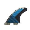 TOPWAYS Fiberglass+Honeycomb Surfboard Fin (3) Glass Flex Thruster Surf Fin Set (Double Tabs II Plug Style G5 Size) - Tri Fin Thruster Set Surfboard fins G5 M Size Surfing fins (Blue) view 3