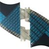 TOPWAYS Fiberglass+Honeycomb Surfboard Fin (3) Glass Flex Thruster Surf Fin Set (Double Tabs II Plug Style G5 Size) - Tri Fin Thruster Set Surfboard fins G5 M Size Surfing fins (Blue) view 4