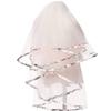 DINGZAN Tulle and Snowfall Camo Wedding Veils Camouflage Bridal Veil for Bride Two Tiers White view 1