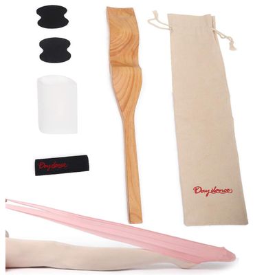Daydance Women Foot Stretcher for Dancer Orignial Pine Wood Arch Ehancer for Ballet, Gymnastics, Yoga with Resistance Bands, Pads, Straps