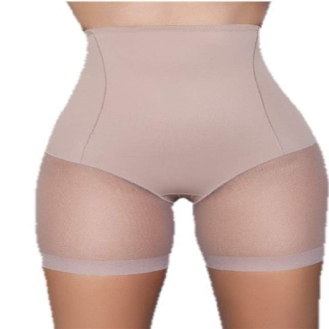 Be Wicked Sexy Nude Boned High Waist Mesh Thigh Shaper Shorts 1X/2X