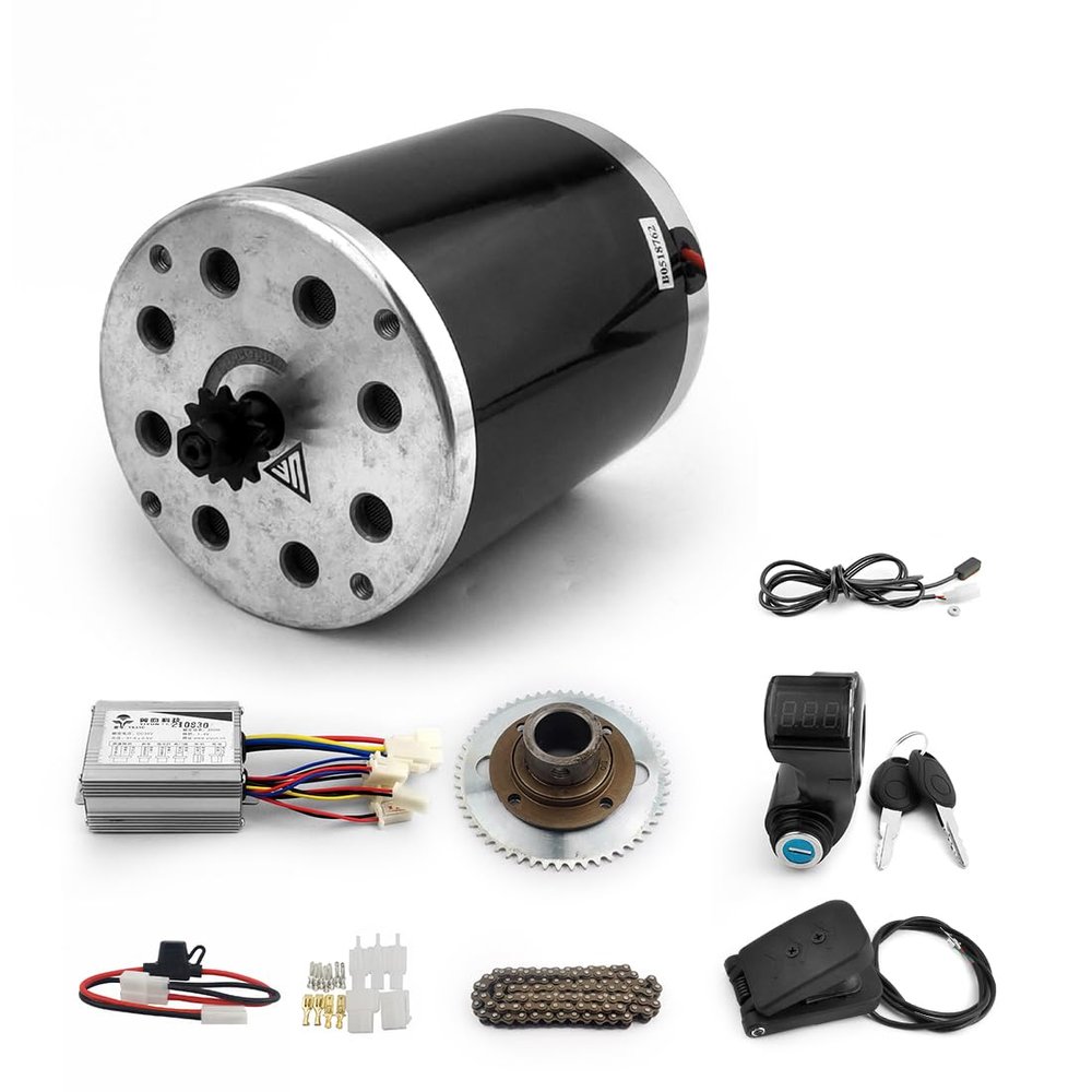 Bracketless 500W Motor Non-Gear Reduction Device Controlled by Pedal Accelerator with Indicator Key Switch (36V Pedal kit)