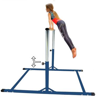 GYMPRO Kids Gymnastics Bar Kip Bar Horizontal Bar Gymnastic Training Junior Training Height Adjustable 3 to 5 FT Jungle Gym Expandable Tumble (Blue)