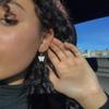2PCS Butterfly Hoop Earrings. Acrylic Gold Butterfly Wings Huggie Earring,Cute Insect Butterfly Dangle Earrings Set for Women Jewelry (Pink + white) view 2