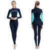Dive Skins Full Body Swimsuit Wetsuit Scuba Rash Guard Diving Suit for Women Men Adult, Long Sleeve Swimwear One Piece UV Protection Quick Dry Sunsuit for Surfing Snorkeling Kayaking (Blue, S) view 1