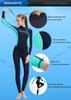 Dive Skins Full Body Swimsuit Wetsuit Scuba Rash Guard Diving Suit for Women Men Adult, Long Sleeve Swimwear One Piece UV Protection Quick Dry Sunsuit for Surfing Snorkeling Kayaking (Blue, S) view 4