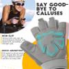 HiRui Workout Gloves for Men Women Kids, Ventilated Exercise Gloves Cycling Gloves with Full Palm Silicone Padding for Fitness Tennis Weightlifting Gym Training (Pink, L) view 3