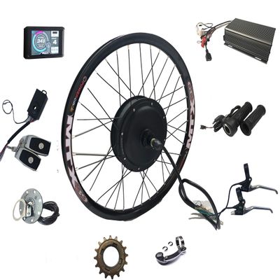 5000W Rear Wheel Electric Bike Conversion Kit, 72V 100A Sine Wave V2 Controller, TFT Display System, Disc Brake,5000W Brushless gearless Motor, (24inch Rear)