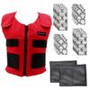 Glacier Tek Sports Cool Vest Bundle, with biobased Cooling Packs Plus Spare Pack Set Red view 1