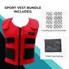 Glacier Tek Sports Cool Vest Bundle, with biobased Cooling Packs Plus Spare Pack Set Red view 3