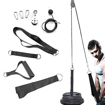 TAVIEW LAT Pulley Cable Machine Wrist Roller Forearm Muscle Strength Fitness Equipment for LAT Pull Downs, Biceps Curl, Triceps Extensions Workout (B2)