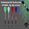 SHOT TAKER CO. EST. 2017 Soft Tip Darts Set |12 pc Bar Darts | 50 Extra Black 2BA Tips | 3 of Each Color| Fun Darts for 4 Players on Electronic/Plastic Dartboard (STC10428-18g-Black Knurled Rings) view 2