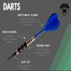 SHOT TAKER CO. EST. 2017 Soft Tip Darts Set |12 pc Bar Darts | 50 Extra Black 2BA Tips | 3 of Each Color| Fun Darts for 4 Players on Electronic/Plastic Dartboard (STC10428-18g-Black Knurled Rings) view 4