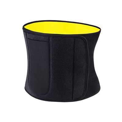 ABELYN Unisex Sweat Waist Belt with Phone Pocket Neoprene Waist Trimmer for Women and Men Body Building Fitness Workout Bands (Large) Black