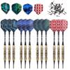 SHOT TAKER CO. EST. 2017 Professional Soft Tip Darts 12 PC | 12 Brass Barrels | 50 Extra Black 2BA Tips| 12 Aluminum Shafts | 16 Flights Standard| Multi Tool | Carry Bottle (18g Gold Barrel) STC10427 view 1