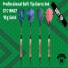 SHOT TAKER CO. EST. 2017 Professional Soft Tip Darts 12 PC | 12 Brass Barrels | 50 Extra Black 2BA Tips| 12 Aluminum Shafts | 16 Flights Standard| Multi Tool | Carry Bottle (18g Gold Barrel) STC10427 view 2