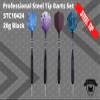Professional Steel Tip Darts 12 PC Set | 12 PC Brass Barrels | 12 PC Aluminum Shafts 48mm | 16 PC Flights Standard Shape | 1 Multi-Purpose Dart Tool | 1 Carry Bottle (20g Black Barrel)STC10424 view 2
