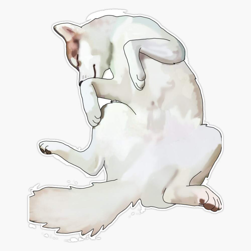Husky Belly Sticker Vinyl Waterproof Sticker Decal Car Laptop Wall Window Bumper Sticker 5"