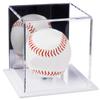 Better Display Cases Acrylic Baseball or Tennis Ball Display Case with Mirror and White Base (A057/B23) view 1