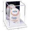 Better Display Cases Acrylic Baseball or Tennis Ball Display Case with Mirror and White Base (A057/B23) view 2