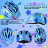 Lamsion Kids Helmet Adjustable with Sports Protective Gear Set Knee Elbow Wrist Pads for Toddler Ages 5 to 8 Years Old Boys Girls Cycling Skating Scooter Helmet-(Blue Star) view 3