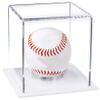 Better Display Cases Clear Acrylic Baseball or Tennis Ball Display Case with White Base (A057/B23) view 1