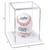 Better Display Cases Clear Acrylic Baseball or Tennis Ball Display Case with White Base (A057/B23) view 2
