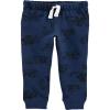 Carter's Baby Construction Pull-On French Terry Joggers, Navy, 6m
