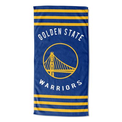 Northwest NBA Golden State Warriors Beach Towel, 30 x 60 Inches, Stripes Legacy Design, Soft and Absorbent Towel for Fans
