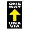 Bilingual One Way Floor Decals - Social Distancing Floor Stickers - Una Via Directional Floor Arrows - 6" x 18 Non-Slip Removable Vinyl Decal (10 per pack) view 3