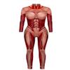 URVIP Unisex Halloween Skeleton Costume 3D Printed Stretch Skinny Bodycon Catsuit Cosplay Jumpsuit Bodysuit BAX-101 S view 3