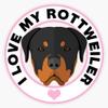 Love My Rottweiler Dog Sticker Vinyl Waterproof Sticker Decal Car Laptop Wall Window Bumper Sticker 5" view 1