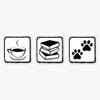 Coffee Books Dog - Coffee Books Pets Vinyl Waterproof Sticker Decal Car Laptop Wall Window Bumper Sticker 5" view 1