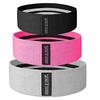 3 x Pack Resistance Bands Non-Slip Exercise Loop Bands for Hips and Glutes 3 Resistance Levels for Butt Legs and Body Work Out Fitness Bands for Pilates, Yoga and Body Building (Black, S x 1 Pc)