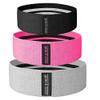 3 x Pack Resistance Bands Non-Slip Exercise Loop Bands for Hips and Glutes 3 Resistance Levels for Butt Legs and Body Work Out Fitness Bands for Pilates, Yoga and Body Building (Pink, S x 1 Pc