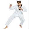 TopTie Customized Taekwondo Uniform for Kids Adults, TKD Dobok Uniform with Belt, Martial Arts Training Suit-black trim-Size 3 view 4