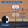 Pro Court Portable Basketball Hoop 6.5-10ft Height Adjustable Basketball Goal System 43Inch HDPE Backboard for Kids/Adults Indoor Outdoor view 4