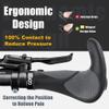 CyclingDeal Mountain Bike Grips - Ergonomic Bicycle Handlebar Grips with Anti-Slip Design, Soft Gel, Black view 2