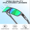 ATTCL Polarized Sunglasses Men Sports: UV Protection Lightweight TR90 Frame Anti-Slip Wrap-Around for Driving Fishing Golf J2021 Clear Green view 4
