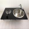 JZ Boat Caravan RV Camper 1 Burner Gas Stove Sink Combo 580365130mm GR-B213 view 2