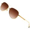 ATTCL Fashion Pilot Polarized Sunglasses For men UV Protection Metal frame QL2033 Gold+Brown view 1