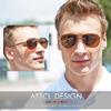 ATTCL Fashion Pilot Polarized Sunglasses For men UV Protection Metal frame QL2033 Gold+Brown view 2