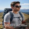 ATTCL Polarized Sunglasses Men Sports: UV Protection Lightweight TR90 Frame Anti-Slip Wrap-Around for Driving Fishing Golf J2021 Dark Black grey view 2