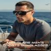 ATTCL Polarized Sunglasses Men Sports: UV Protection Lightweight TR90 Frame Anti-Slip Wrap-Around for Driving Fishing Golf J2021 Dark Black grey view 3