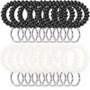 100PCS Wrist Keychain Bracelet Spiral Wrist Coil Key Chain Bulk Plastic Stretchable Spiral Keychain Bracelet Black & White Spring Wrist Keychain Use for Office Workshop Shopping Mall Sauna and More view 1
