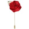 8pcs Satin Rose Lapel Pins,Flower Boutonniere Pins,Lapel Pin Boutonniere For Party Business Wedding Suit Decoration view 4