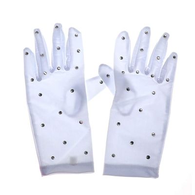 LIUHUO Ice Dress Gloves Performacne Wear Girls Thermal Figure Skating Gloves with Rhinestones5 Color