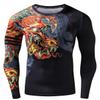 Red Plume Mens 3D Printed Compression Long Sleeve T Shirts Top Tees Men's Long Sleeve t Shirts for Sports and Fitness Flower view 1